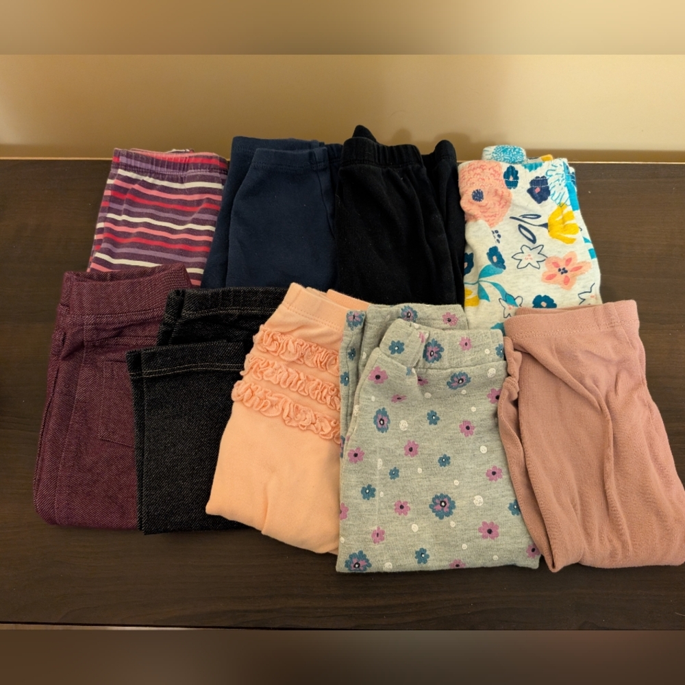 Carter's Kids Leggings Set - Pink, Blue, Black, Gray